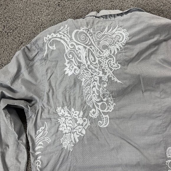 Guess Embroidered Men's Shirt - NWT - 100% Cotton - Western - Illusion Blue - Picture 12 of 13